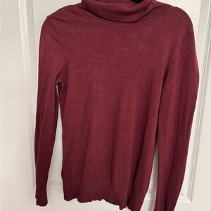 Le Chateau Deep Red Women's Turtleneck Sweater
